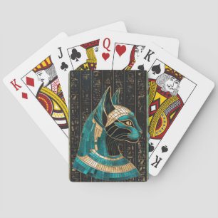 Egyptian Cat Goddess Bastet -Mosaic Art Playing Cards