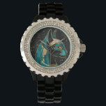 Egyptian Cat Goddess Bastet -Mosaic Art Watch<br><div class="desc">Egyptian Cat Goddess Bastet -Mosaic Art</div>