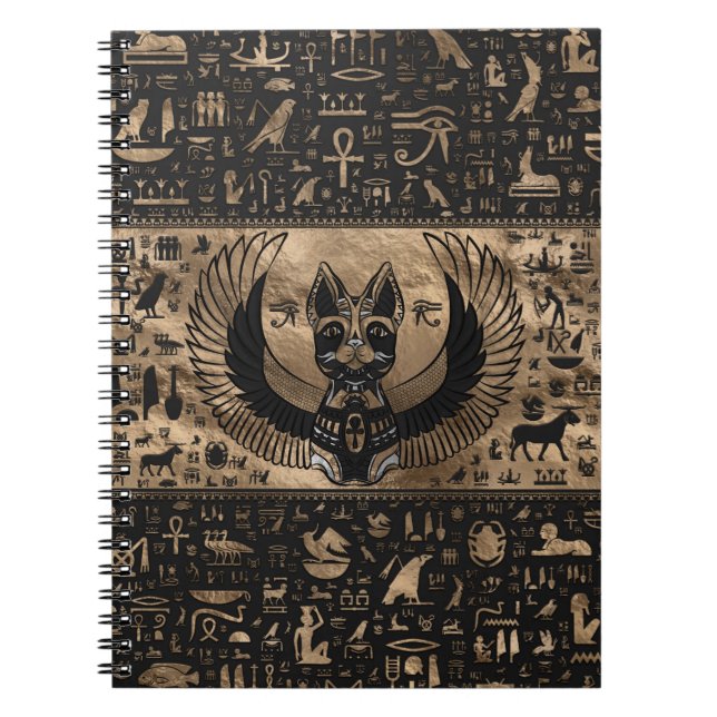 Egyptian Cat Goddess Bastet Notebook (Front)