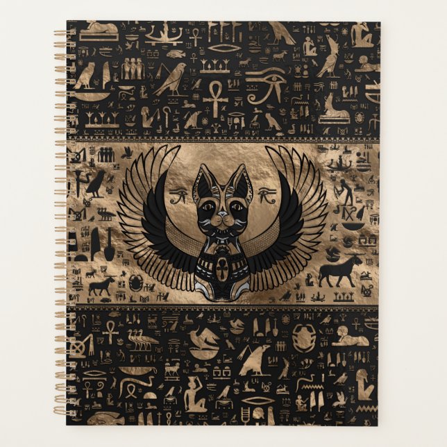 Egyptian Cat Goddess Bastet Planner (Front)
