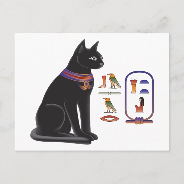 Egyptian Cat Goddess Bastet Postcard (Front)