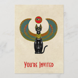 Egyptian Cat Goddess Invitation