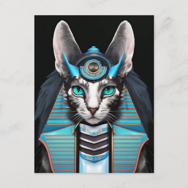 Egyptian cat postcard (Front)