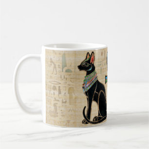 Egyptian Cats and ankh cross Coffee Mug