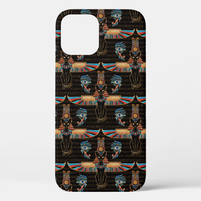 Egyptian Cats and Eye of Horus pattern Case-Mate iPhone Case (Back)