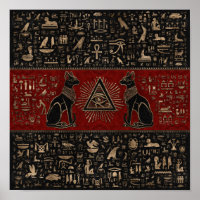 Egyptian Cats and Eye of Horus