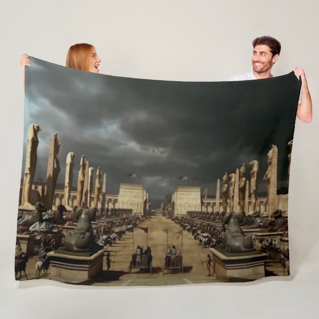 EGYPTIAN CHARIOT RACES FLEECE BLANKET (In Situ)