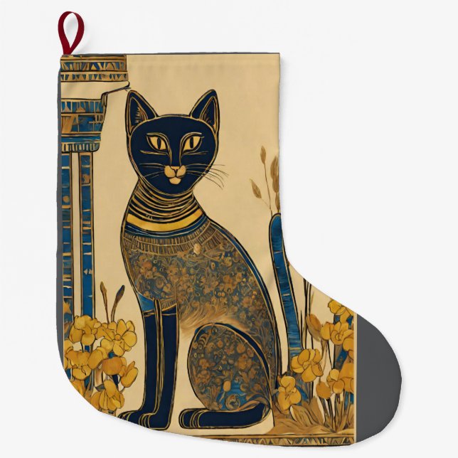 Egyptian christmas large christmas stocking (Front)