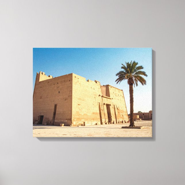 Egyptian Citadel with Palms Canvas Print (Front)