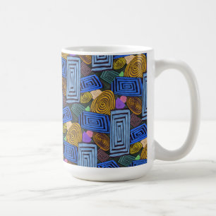 "Egyptian Coils" Tiled Abstract Design Mug