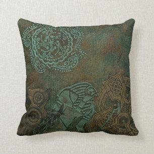 egyptian collage pillow