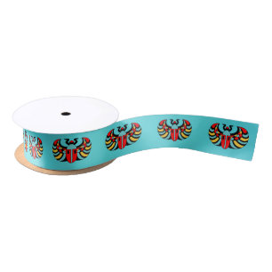 Egyptian Colourful Bold Vibrant Scarab Beetle Satin Ribbon