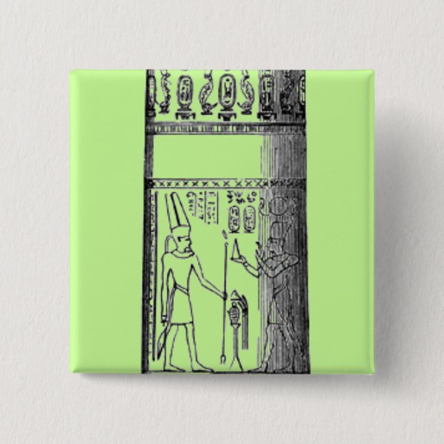 Egyptian Column 15 Cm Square Badge (Front)