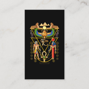 Egyptian Culture Scarab Artefact Ankh Horus Eye Business Card