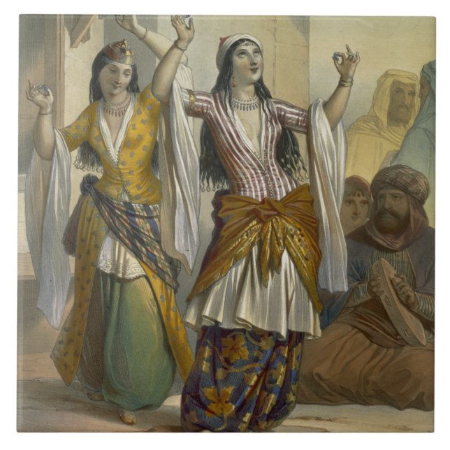 Egyptian Dancing Girls Performing the Ghawazi at R Tile (Front)