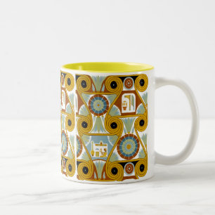 Egyptian Design #1 at Emporio Moffa Two-Tone Coffee Mug