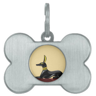 Egyptian Dog vector Pet Name Tag