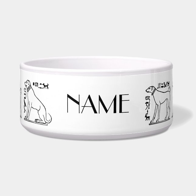 Egyptian Dogs Pet Bowl (Front)