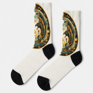 Egyptian Dragons Circle  Socks