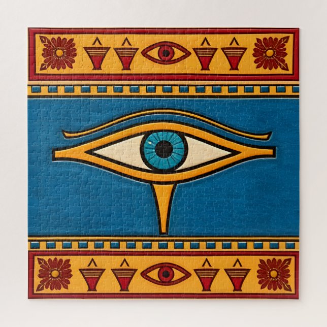 Egyptian Eye of Horus, Eye of Ra Egypt Deity Jigsaw Puzzle (Vertical)