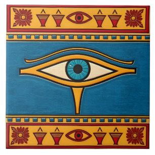 Egyptian Eye of Horus, Eye of Ra Egypt Deity Tile