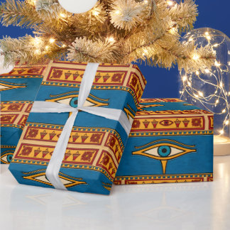 Egyptian Eye of Horus, Eye of Ra Egypt Deity Wrapping Paper