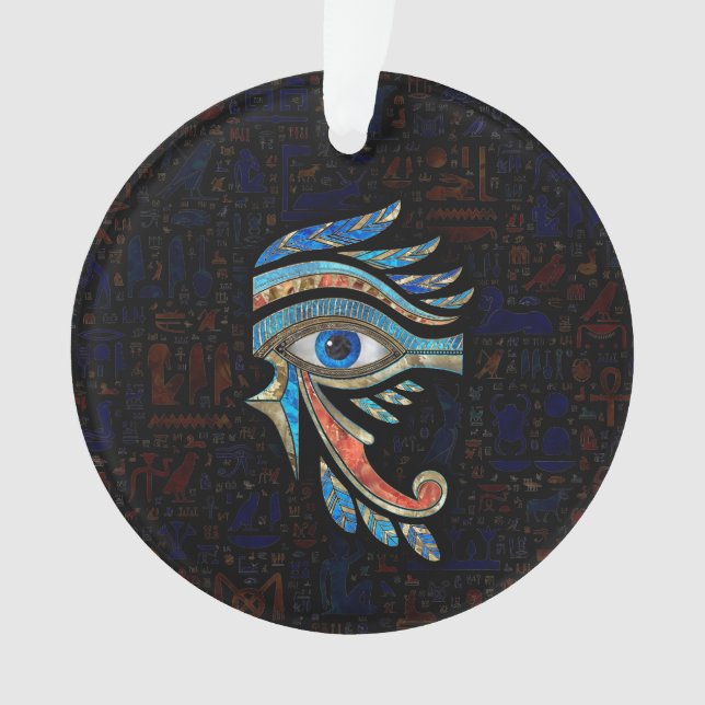 Egyptian Eye of Horus - Gemstones and Gold Ornament (Front)