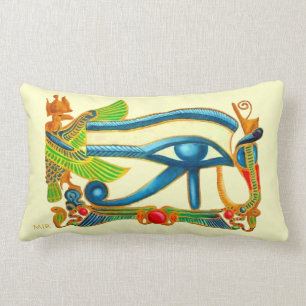 Egyptian Eye of Horus - Monogram Lumbar Cushion