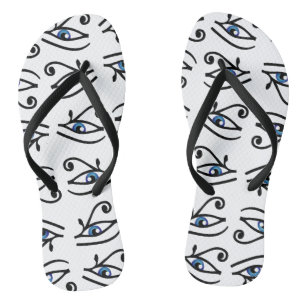Egyptian Eye of Horus or wadjet Flip Flops