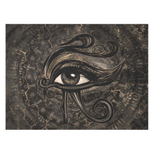 Egyptian Eye of Horus - Wadjet Digital Art Tablecloth