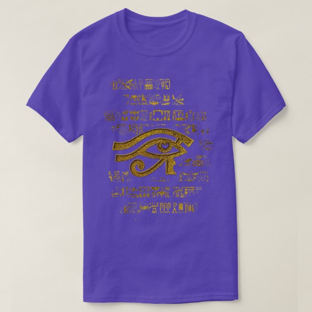 Egyptian Eye of Horus Wadjet Lapis Lazuli T-Shirt (Design Front)