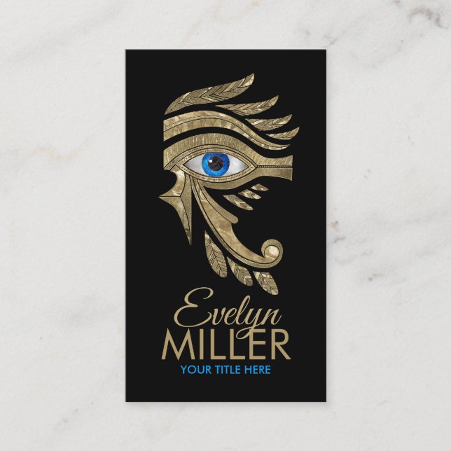 Egyptian Eye of Horus - Wadjet Ornament Business Card (Front)