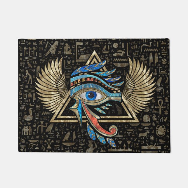 Egyptian Eye of Horus - Wadjet Ornament Doormat (Front)