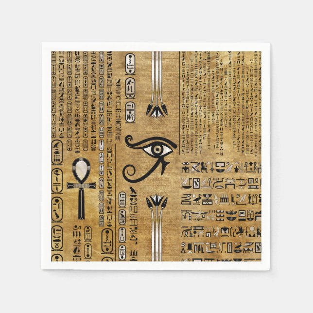 Egyptian Eye of Horus - Wadjet Ornament Napkin (Front)