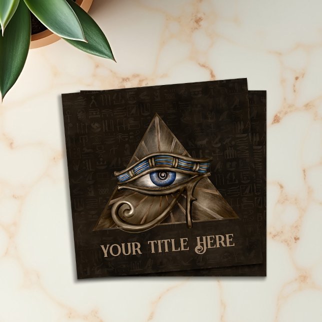 Egyptian Eye of Horus - Wadjet Ornament Square Business Card (Creator Uploaded)