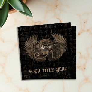 Egyptian Eye of Horus - Wadjet Ornament Square Business Card