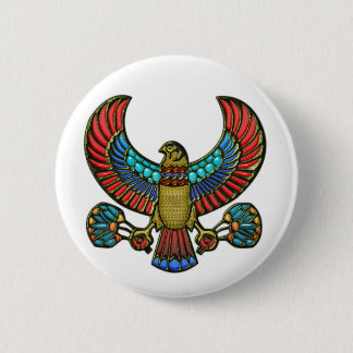 Egyptian Falcon 6 Cm Round Badge