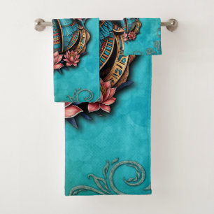 Egyptian Falcon God.  Bath Towel Set