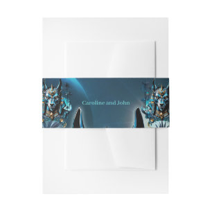 Egyptian fantasy figure. invitation belly band