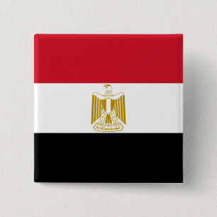 Egyptian Flag 15 Cm Square Badge