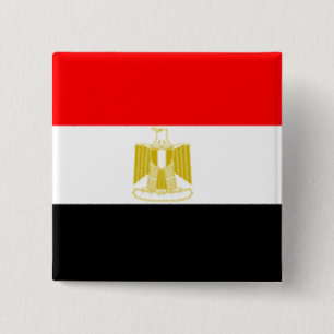 egyptian Flag 15 Cm Square Badge