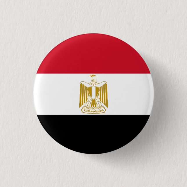 Egyptian flag 3 cm round badge (Front)