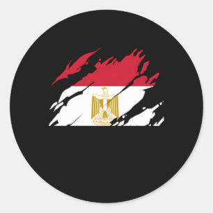 Egyptian Flag Egypt Classic Round Sticker