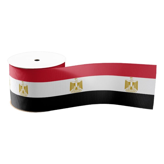Egyptian Flag & Egypt travel, holiday/sports Grosgrain Ribbon (Spool)