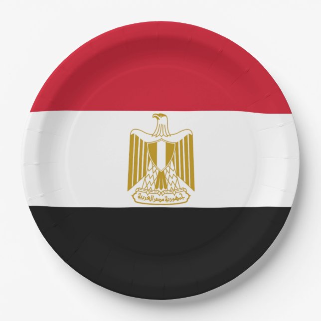 Egyptian flag paper plate (Front)