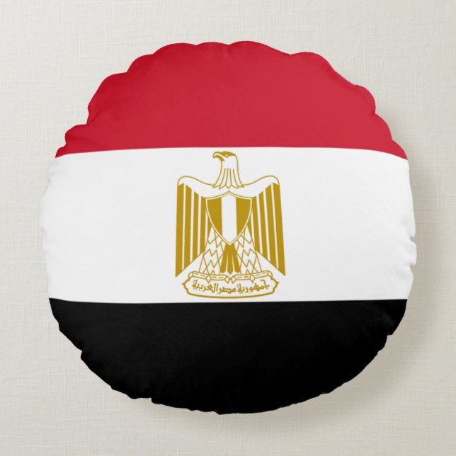 Egyptian flag round cushion (Front)