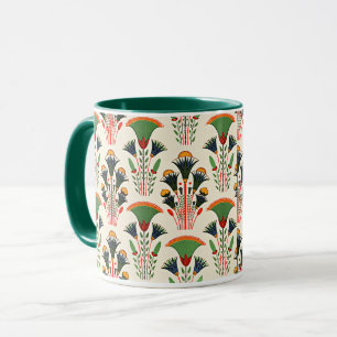 Egyptian Floral Pattern, colourful design Mug