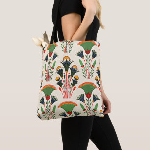 Egyptian Floral Pattern, Tote Bag
