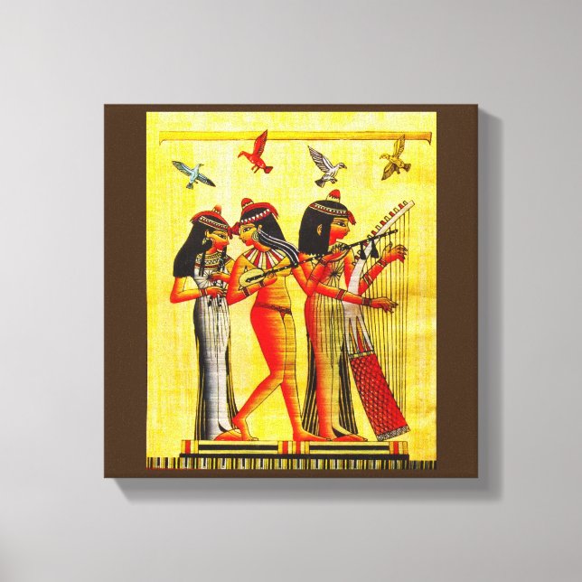 Egyptian Friendship Papyrus Canvas Print (Front)