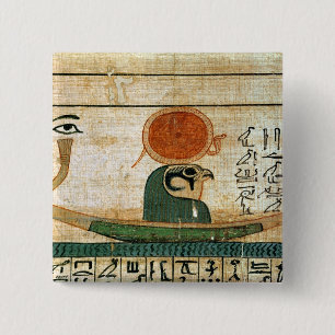 Egyptian funerary papyrus 15 cm square badge